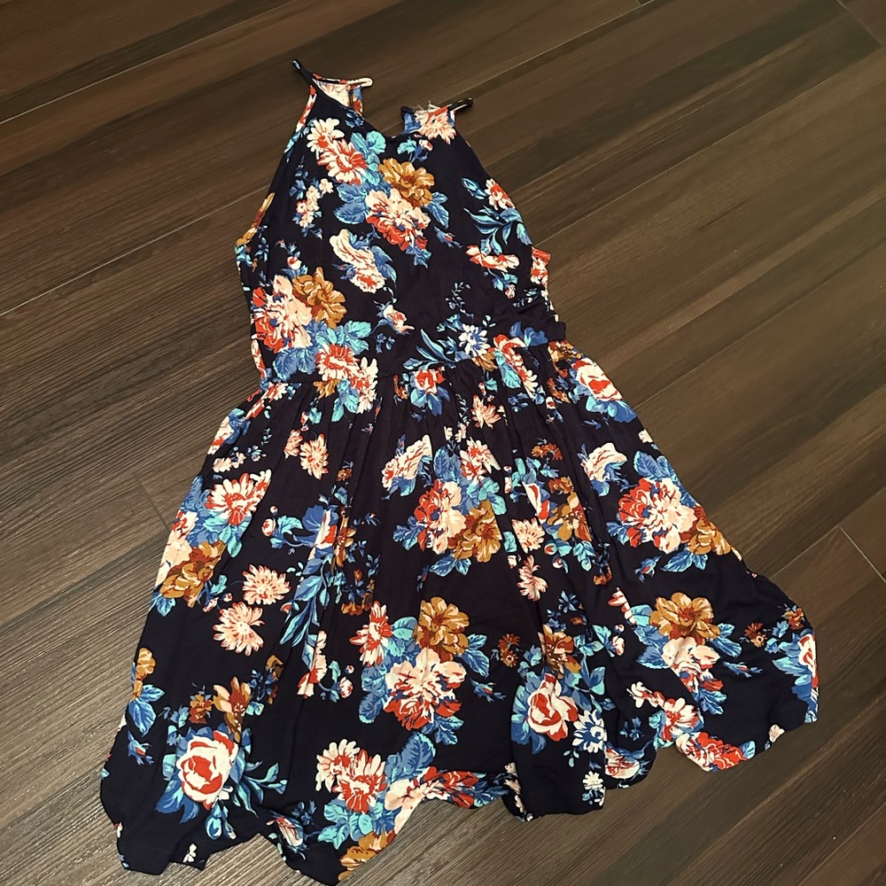 ASOS Navy Floral Mini Dress